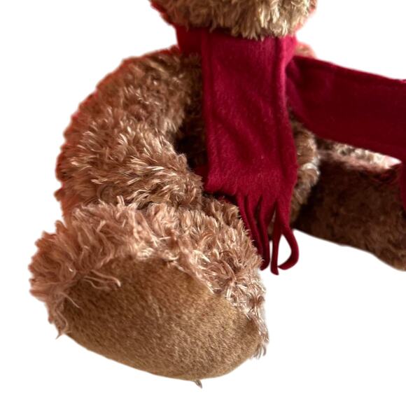 Fossil 15 Inch Plush Teddy Bear Winter Snowflake 1954 Hat and Scarf - Picture 3 of 7